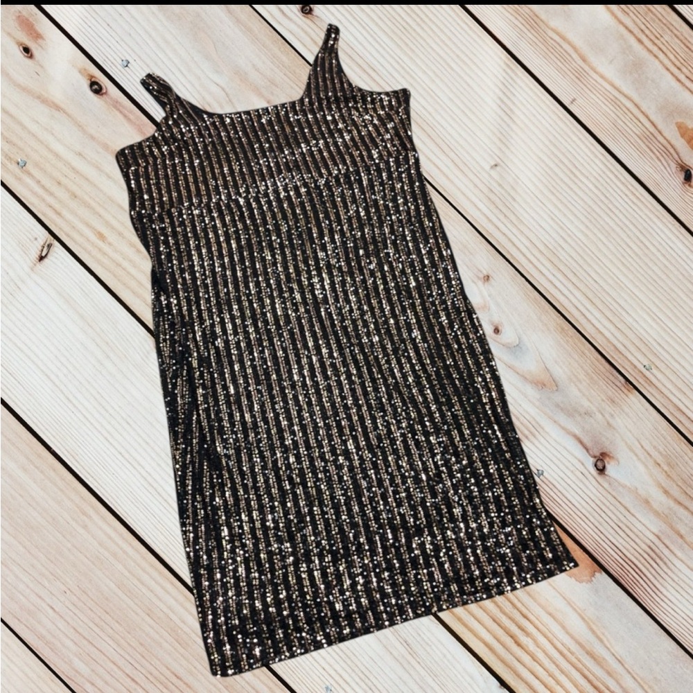 City Chic XXL/24 black/gold sequin dress - Picture 2 of 9